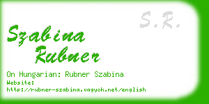 szabina rubner business card